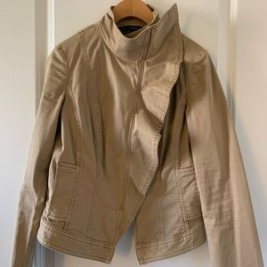 WHBM ruffle front jacket